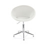 2 Piece Adjustable Velvet Accent Chair in White with Chrome Finish