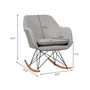 Rocking Chair Fabric Rocker Upholstered Single Sofa Chair