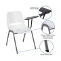 Ergonomic Shell Chair With Left Handed Flip-Up Tablet - Tablet Arm Desk