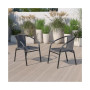 2 Pack Rattan Indoor-Outdoor Restaurant Stack Chair
