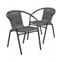 2 Pack Rattan Indoor-Outdoor Restaurant Stack Chair