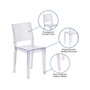 4 Pack Transparent Stacking Side Chair