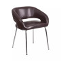 Contemporary Leathersoft Side Reception Chair