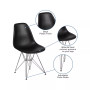 Plastic Accent Dining Chair With Chrome Base
