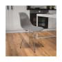 Plastic Accent Dining Chair With Chrome Base