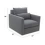 Elmie 37'' Fabric Swivel Chair, Created for Macy's