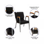 21" Stackable Church Chair With Arms