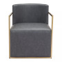 28" Metal, Polyurethane Xander Accent Chair
