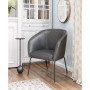 30" Steel, Polyester Quinten Boho Chic Accent Chair