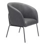 30" Steel, Polyester Quinten Boho Chic Accent Chair
