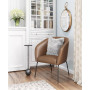 30" Steel, Polyester Quinten Boho Chic Accent Chair