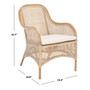 Charlie Rattan Accent Chair with Cushion