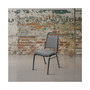 Trapezoidal Back Stacking Banquet Chair with 2.5" Thick Seat in Gray Fabric - Silver Vein Frame