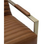 Elmie Leather & Brass Accent Chair, Created for Macy's