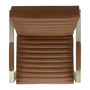 Elmie Leather & Brass Accent Chair, Created for Macy's