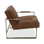Elmie Leather & Brass Accent Chair, Created for Macy's