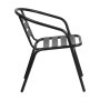 Metal Restaurant Stack Chair with Aluminum Slats