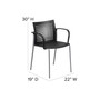 551 lb. Capacity Black Stack Chair with Air-Vent Back and Arms