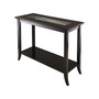 Genoa Rectangular Console Table With Glass And Shelf