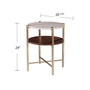 Valera Round End Table with Faux Marble Top