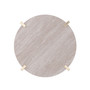 Valera Round End Table with Faux Marble Top