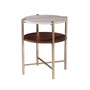 Valera Round End Table with Faux Marble Top