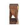 Solana 12" Square Solid Acacia Wood Accent Side Table