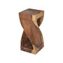 Solana 12" Square Solid Acacia Wood Accent Side Table