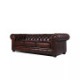 Alexandon Leather Chesterfield Tufted Sofa with Roll Arm