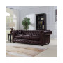 Alexandon Leather Chesterfield Tufted Sofa with Roll Arm