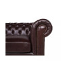 Alexandon Leather Chesterfield Tufted Sofa with Roll Arm
