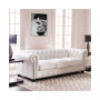 Alexandon Leather Chesterfield Tufted Sofa with Roll Arm