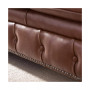 Alexandon Leather Chesterfield Tufted Sofa with Roll Arm