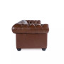 Alexandon Leather Chesterfield Tufted Sofa with Roll Arm