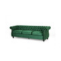 Somerville Chesterfield Tufted Jewel Toned Sofa with Scroll Arms