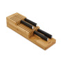 DrawerStore Bamboo 2-Tier Knife Organizer