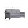 Kared 84" Roll Arm Leather Sofa, Created for Macy's