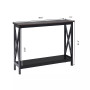 2-Tier Console Table x-Design Bookshelf Sofa Side Accent Table
