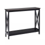 2-Tier Console Table x-Design Bookshelf Sofa Side Accent Table
