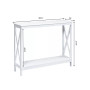 2-Tier Console Table x-Design Bookshelf Sofa Side Accent Table