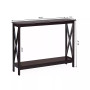 2-Tier Console Table x-Design Bookshelf Sofa Side Accent Table