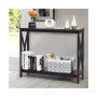 2-Tier Console Table x-Design Bookshelf Sofa Side Accent Table