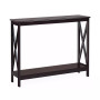 2-Tier Console Table x-Design Bookshelf Sofa Side Accent Table