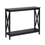 2-Tier Console Table x-Design Bookshelf Sofa Side Accent Table