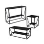 Argall Long Glass Top Console Table