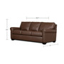 Savoy II 83" Leather Sofa