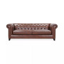 Ciarah Chesterfield Leather Sofa, Created for Macys