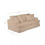 Brenalee 93" Performance Fabric Slipcover Sofa with Four Pillows