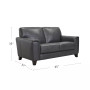Brayna 65" Classic Leather Loveseat, Created for Macy's