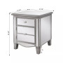 Gold Coast Park Lane Mirrored 1 Drawer End Table with Storage Cabinet